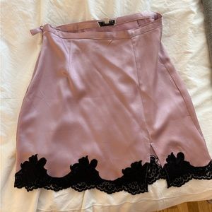 Fleur du mal silk lavender skirt
